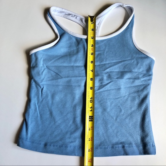 MORET ULTRA Racerback Tank Top CoolMax Medium Blue Built In Bra Women’s - Picture 8 of 15